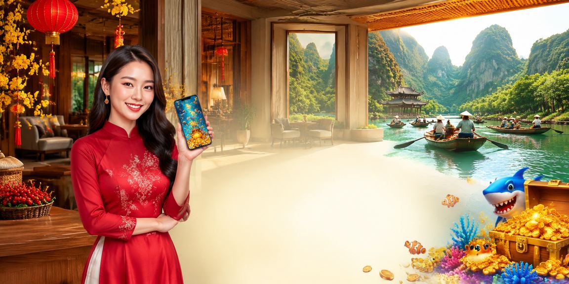 Người dùng tại Ninh Bình xem khuyến mãi xshue trên điện thoại bên cạnh ly cà phê Việt Nam